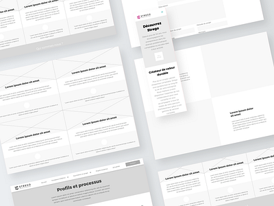 Redesign of Strego - Wireframes Part concept design flat icon interface minimal pattern sketch ui ux vector web web design webdesign website website concept wireframe wireframes wireframing
