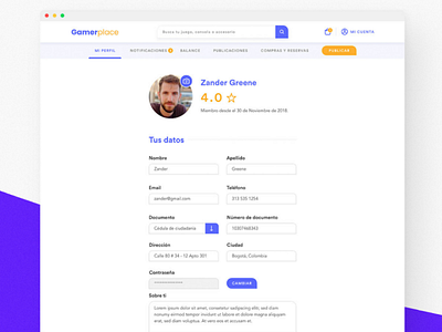 Daily UI #006 - User Profile account account settings edit profile profile ui user interface user profile ux web