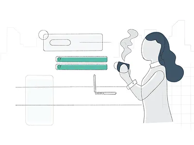 Simple Concept design flat hand drawn illo illustration