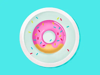 Donut app art direction design digital art flat icon icon design illustration logo logo design print vector