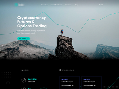 Crypto trade homepage block chain crypto crypto trading cryptocurrency data direction economy fiscal hero homepage market monetary money statistics stock trade trading platform ui ux website frontpage