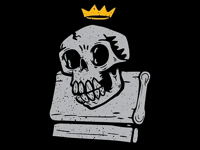 Screen Printing Icon distressed diy punk screen print skull