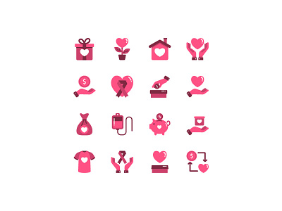Charity and Donation charity donation icon love monochrom vector