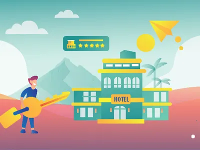 hotel Illustration app company courrier design fitur hotel hotel app hotel design hotel icon hotel illustration illustration illustrator travel travel agency ui vector