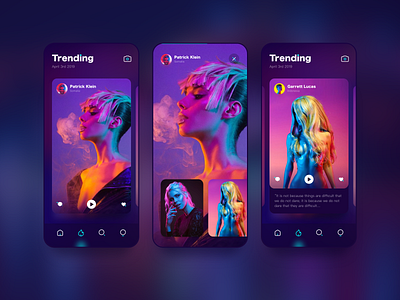 Video App app colorful app player social media ui video