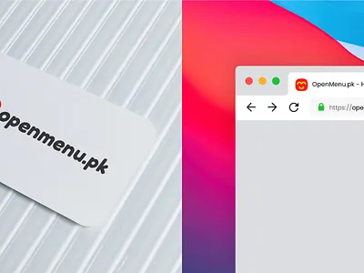 OpenMenu.pk Branding app branding app logo best logo brand visualization branding delivery website logo des design food logo graphic design illustration logo logo branding online delivery app online logo rich technologies ui vector visiting card website logo