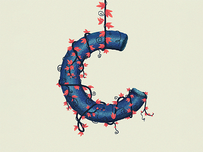 Take me up.. 36daysoftype 36daysoftype c art creeper digital art digital painting illustration photoshop plant sketchimo