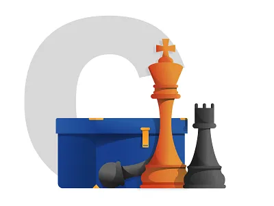 36 Days of type - C 36 days c 36 days of type 36 days of type lettering chess illustration illustrator king letter letter c vector