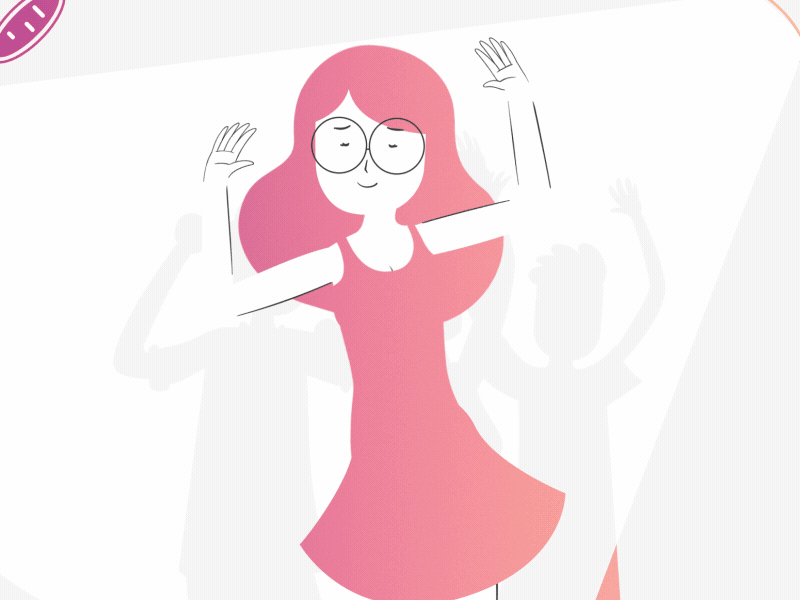 Dance Like Nobody Is Watching 2d after effects animation character conception cycle tracker dance dancing disco femsense fertility party steadysense techno
