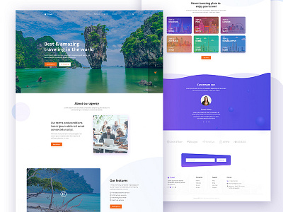 Travel Agency Landing Page agency landing page psd design travel travel agency landing ui ux ui ux design website