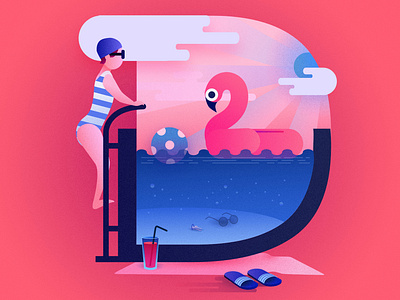 36 days of type - day 4 2d 36 days of type affinitydesigner art colorful design flat illustration minimal pastels typography vectors