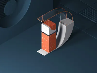 D - 36 DAYS OF TYPE 3d artwork c4d c4dfordesigners cgi cinema4d clean composition illustration isometric setdesign texture