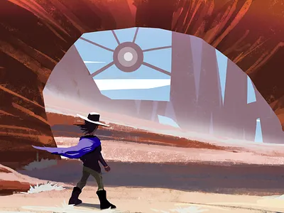 Cowboy animation art artboard artbook artwork branding brush character art design digital 2d digital art digital illustration digital painting dribble game art game artist illustration landscape photoshop vector