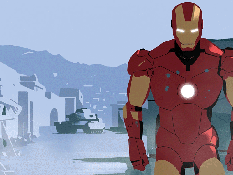 Iron Man - Paramount Channel ID animation bomb cell character explosion ironman man motion movie paramount robot walk walking