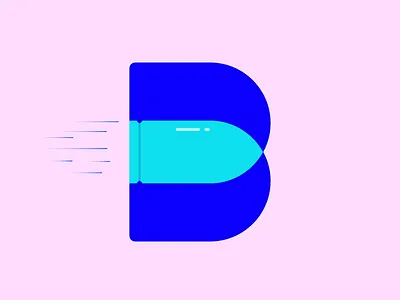 B is for bullet 36 days of type b bullet gun shoot shot speed the letter b type typography
