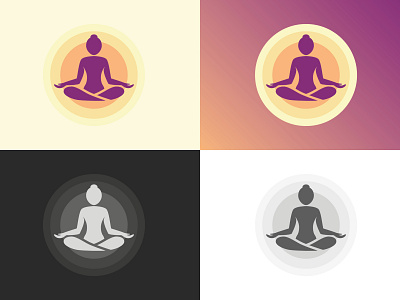 Yoga logo studio branding color design flat graphic icon illustration logo position positive vector yoga logo zen