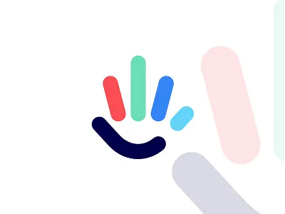 Hand Logo brand hand logo smile symbol