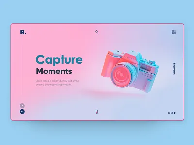Capture Moments camera colorful creative design gradient color gradients illustration interface modern modern design typography uiux website