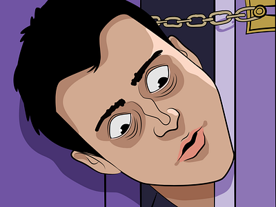 Peeping Joey character friends illustration joey tvshow