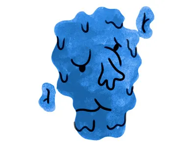 Melting smile art character design design graphic design illustration portrait