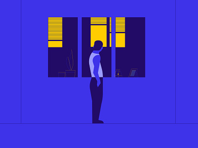 Window illustration interior vector