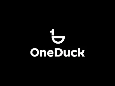One Duck Logo Design animal animals bird black white simple brand branding identity duck swan pond finance insurance security graphic design designer icon icon symbol logo loog lgoo lgo minimal minimalistic modern monogram smart clever nature river water swim swimming sea