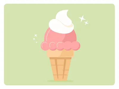 Gelato design ice cream illustration illustrator vector work in progress
