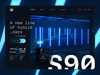 Web3 Car Landing Page automotive car dark landing page neon nfts ui ux web design web3 webdesign website