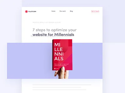 7 steps to optimize your website for Millennials blog clean design e book flat illustration interface millennials mobile navigation ui ux website