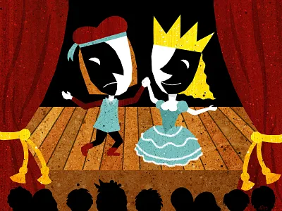 Theatre acting actors curtain illustration illustration art illustrations masks mime roles shakespeare stage theater theatre