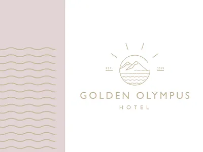 Golden Olympus Hotel logo branding gold greece greek hotel logo logodesign logodesigner logoidea logoinspire logomark logotype olimp see