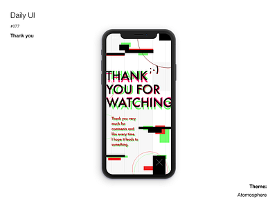 Daily UI #077 Thank you adobexd dailyui