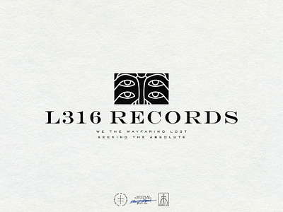 L316 Records abstract art artist branding classic dubai elegant face independent lockup logo logo design music record record label serif sophisticated typography vinyl visual identity