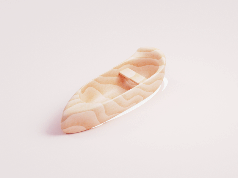 Wooden Boat 3d animation blender cute illustration isometric lowpoly render