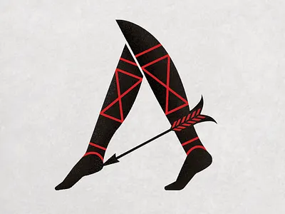 A for Achilles achilles arrow branding character concept creative design digital digital art flat foot greek icon illustration illustrator leg logo trojan typography vector