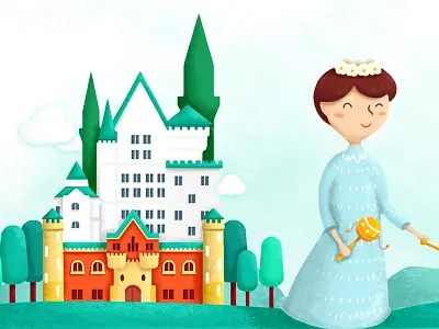 World illustration Germany germany illustration mom mother schlossneuschwanstein word