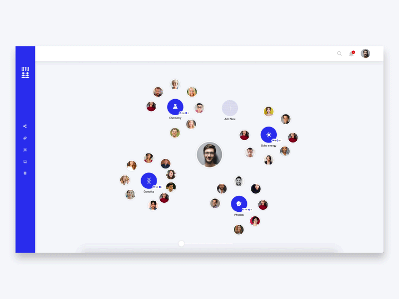Social network concept design network social uidesign university