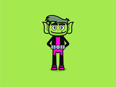 Beast Boy batman cartoon character comic dc illustration show superhero superman teen titans tv vector