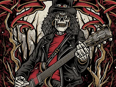 Skull of Rock apparel artwork bandmerch bodilpunk character clothing design dotwork drawing illustration merchandise pointillism teedesign