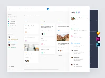 Task Board Web Application admin base elements dashboard download interface photoshop psd sketch style guide symbols template ui ui kit ui8 ux ux kit xd