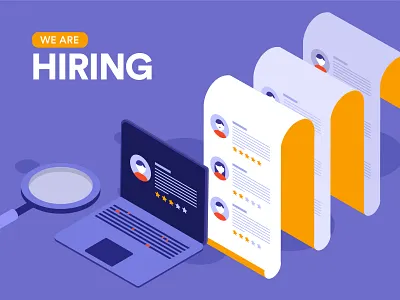 Hiring Illustration animation design illustration ux vector