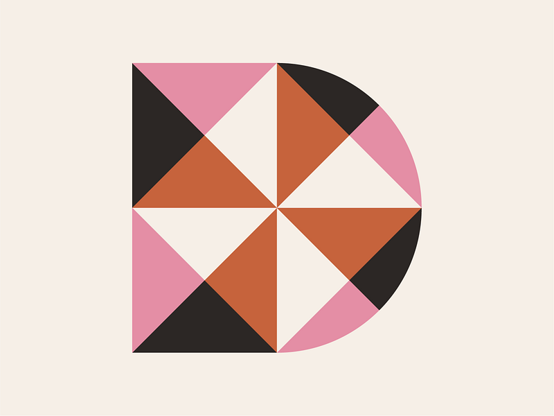 D 36daysoftype d design geometric monogram shapes type typography