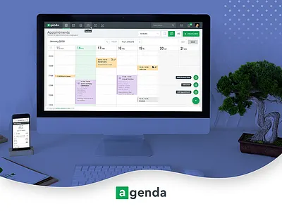 Business Web App for Restaurant & Salon agenda business app event innofied meeting app scheduling service ux design web app