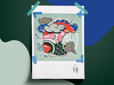 P U F F ball band aid bubbles circle circle design cloud clouds colors concept design illustration puff shapes submission women in illustration zine