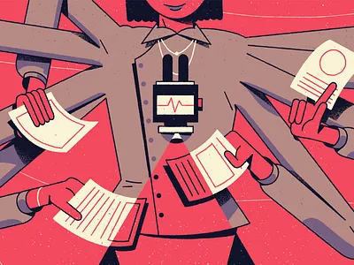 Scan editorial illustration illustration