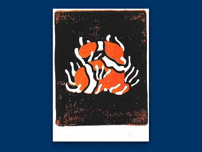 "A" for 36daysoftype 2019 36daysoftype artprint fish icon lettering linocut logo printmaking typedesign typography