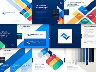 Vineyard Columbus Brand Guide brand brandbook branding brandmark church color palette colorful guide guidelines identity logo