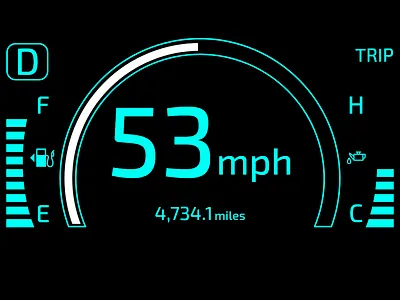 Daily UI #033 Car Dashboard/Speedometer 034 34 automobile automotive automotive design car cars dailyui dashboard speedometer