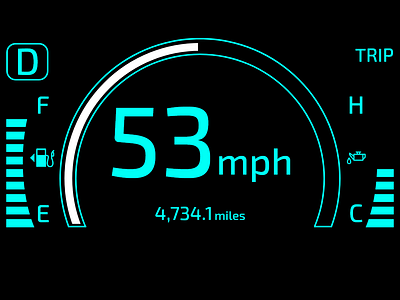 Daily UI #033 Car Dashboard/Speedometer 034 34 automobile automotive automotive design car cars dailyui dashboard speedometer