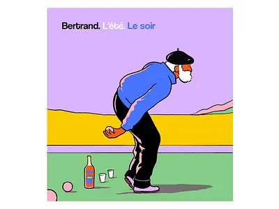 Bertrand. L'été. Le soir art colour design drawing fashion illustration paris photography style